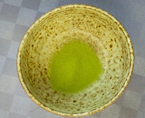 Det fint silade macha pulvret.